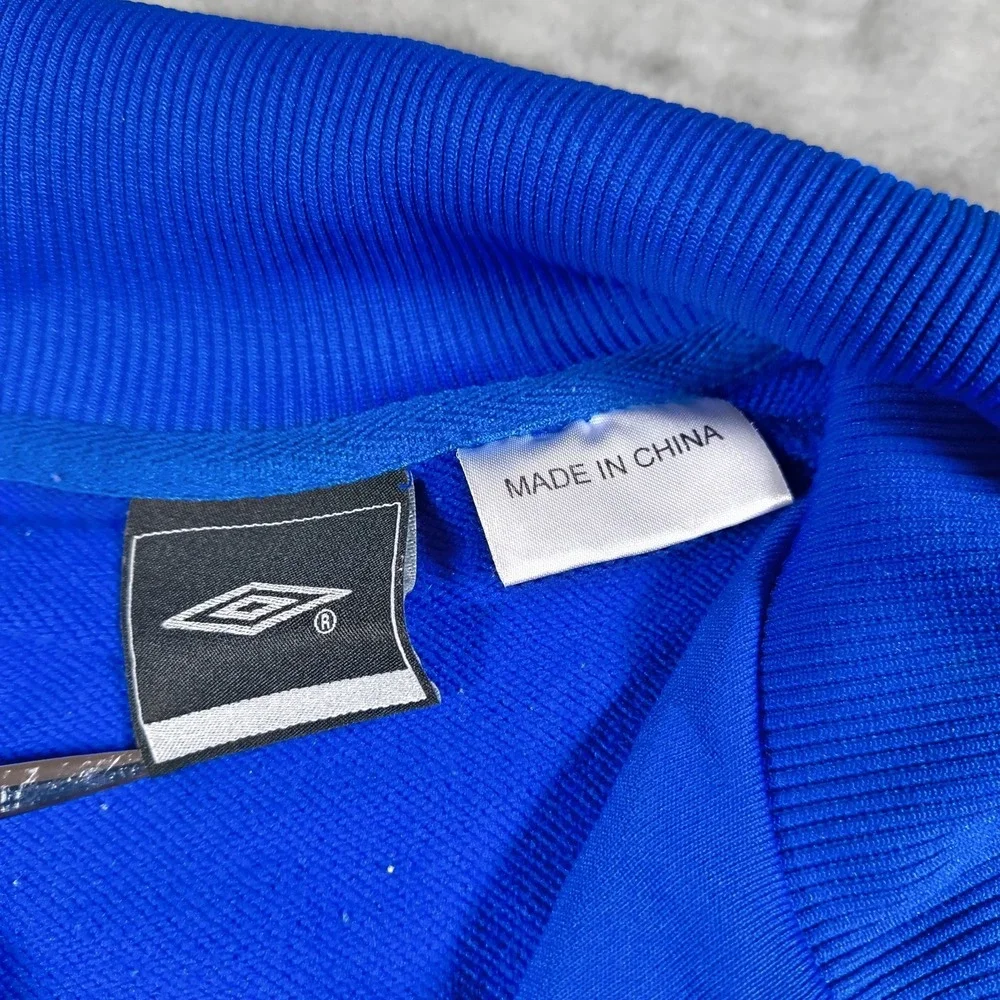 Umbro Track Jacket Youth Large Blue Full Zip Athletic Soccer Warm Up Embroidered